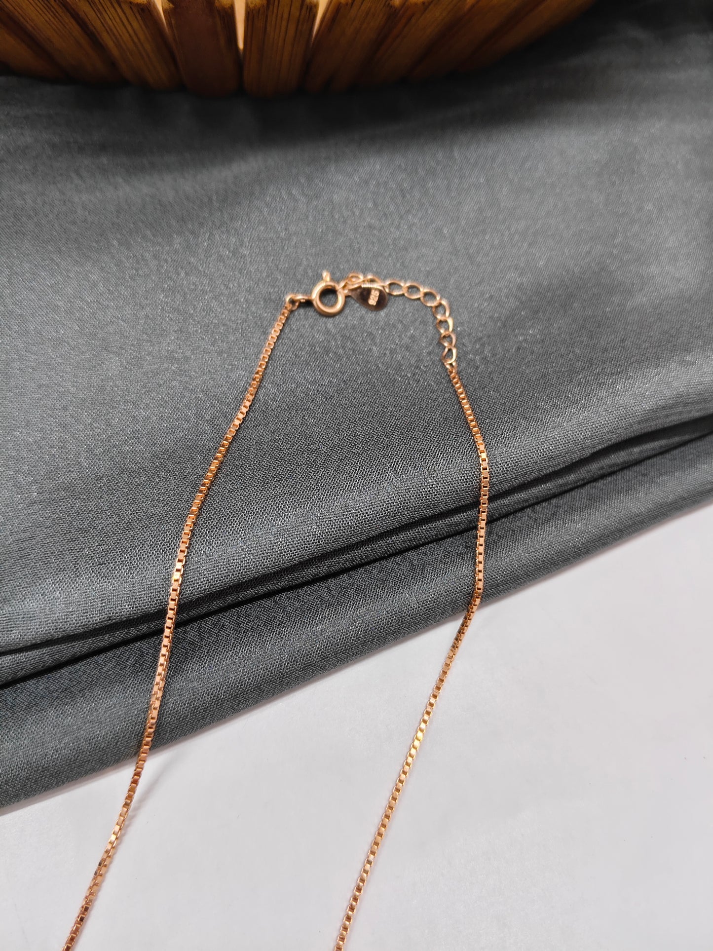 925 Silver Rose Gold Colour White Enamel Star Design Stone Necklace Set