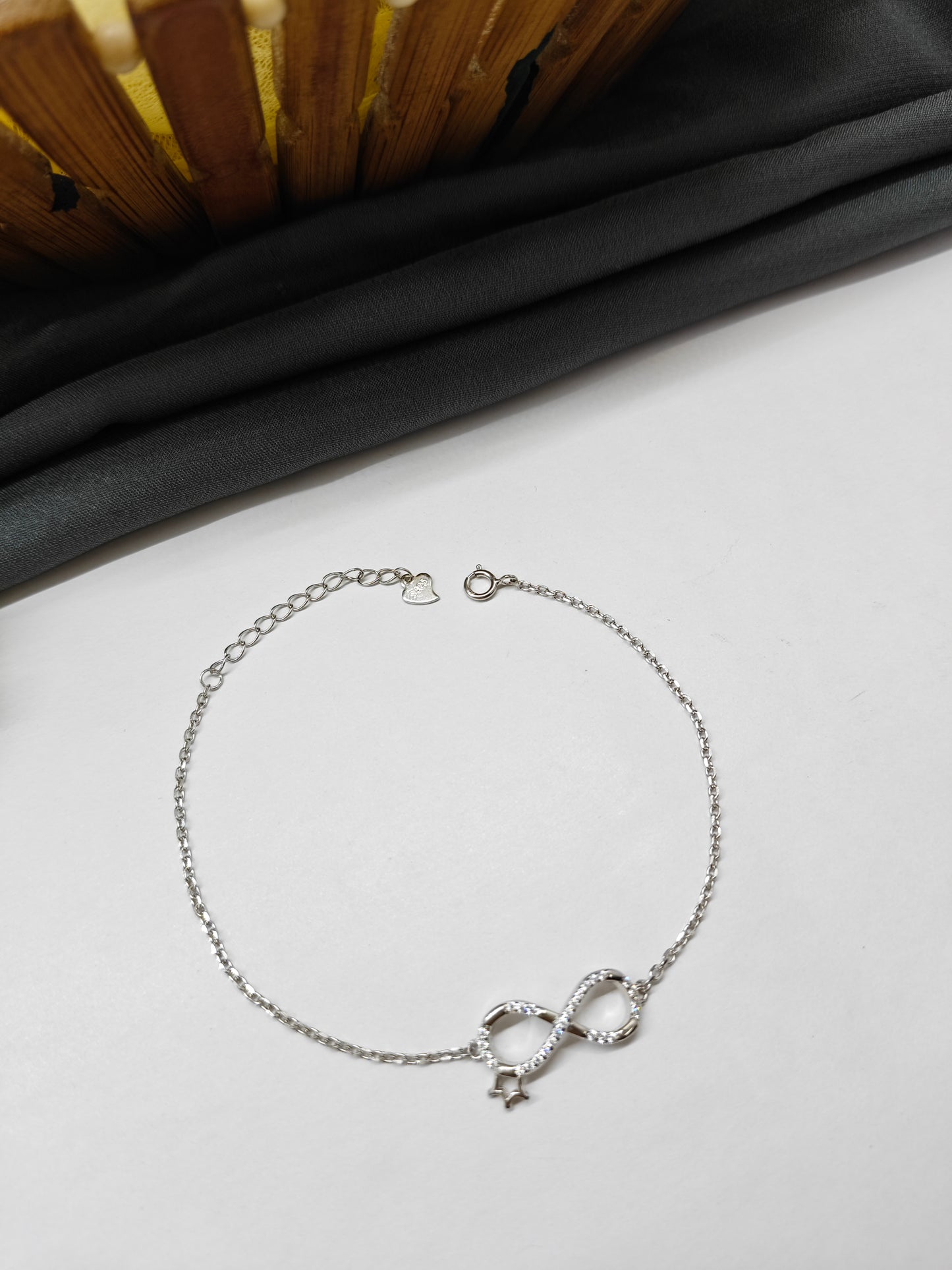 925 Silver Infinity Star Design Bracelet