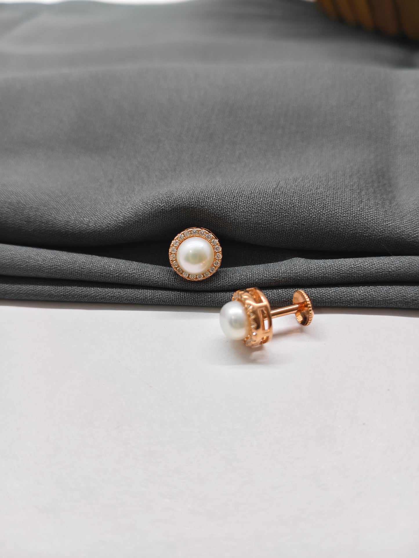 925 Silver Rose Gold Pearl With Stones