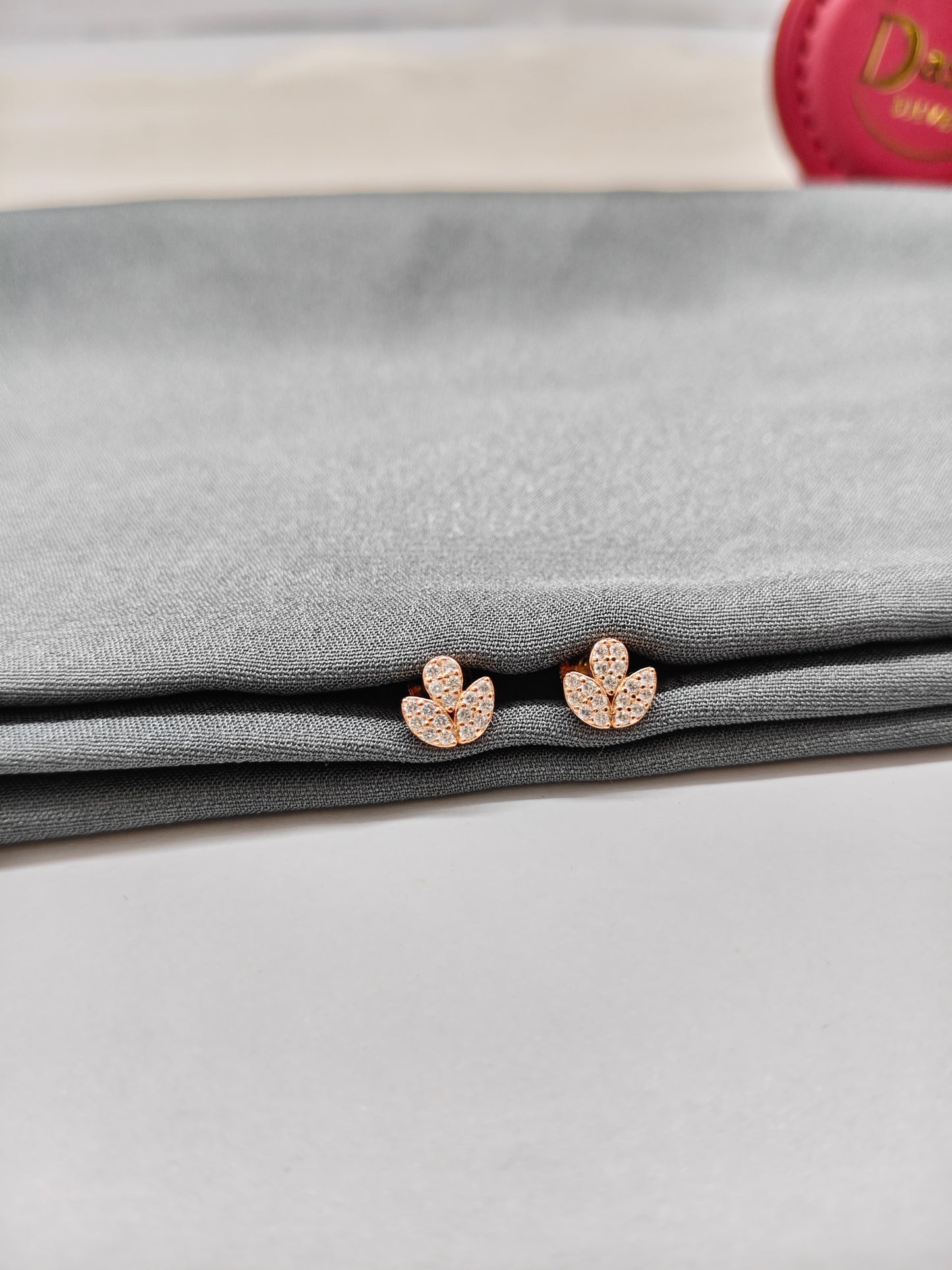 925 Silver Rose Gold Small Flower Earrings