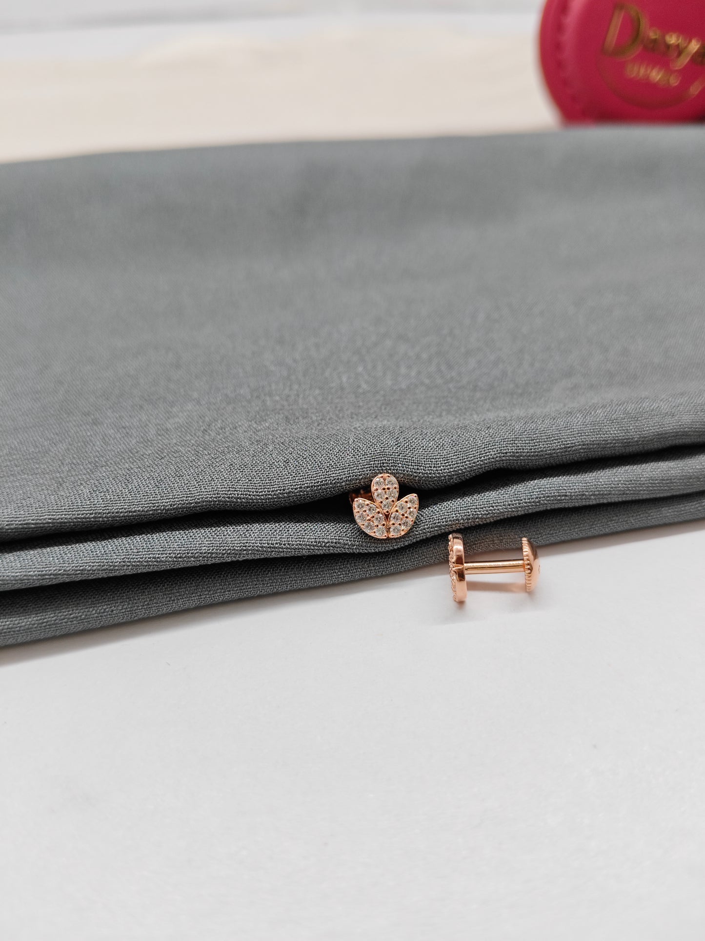 925 Silver Rose Gold Small Flower Earrings