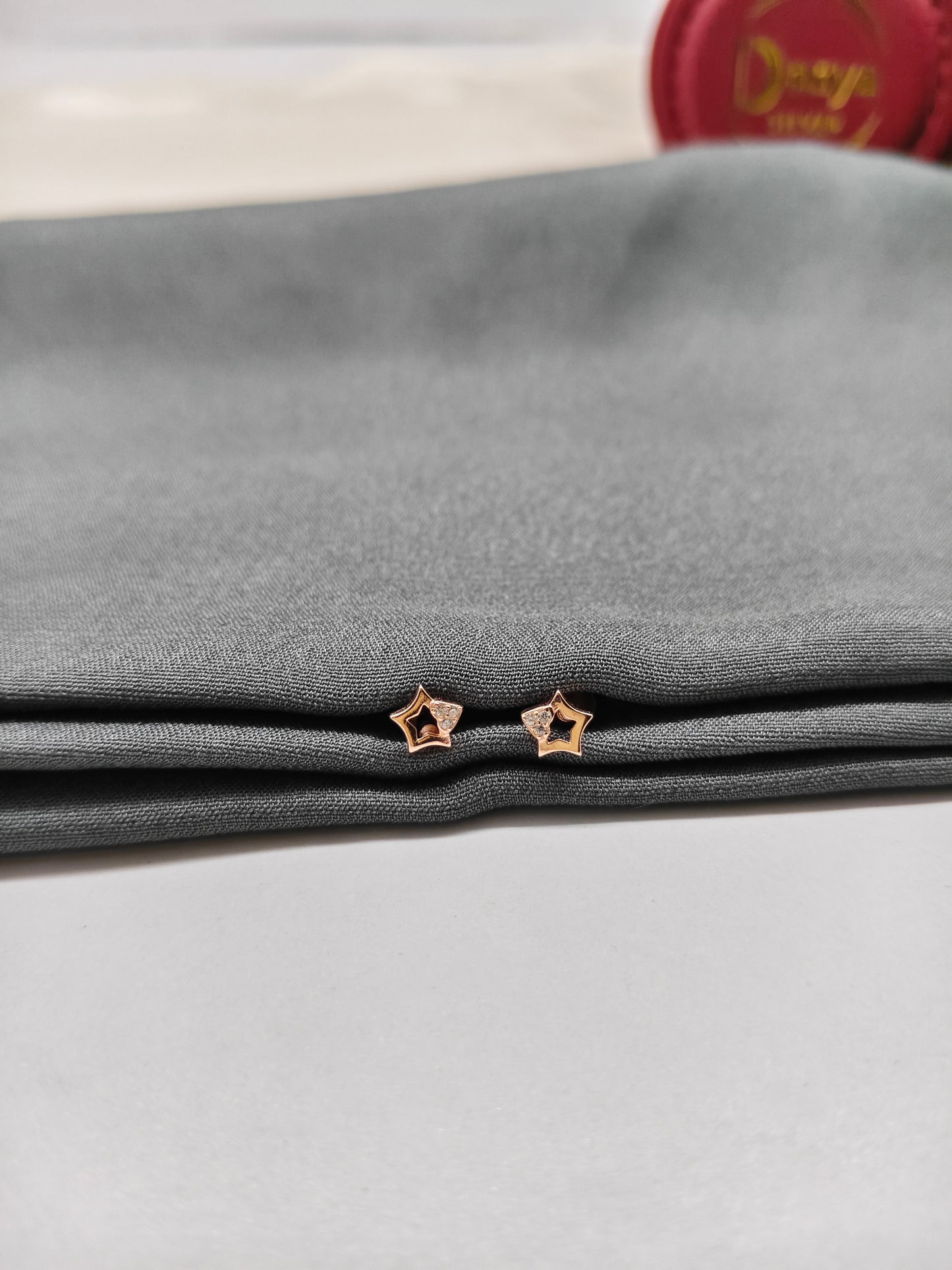 925 Silver Rose Gold Small Star Earrings