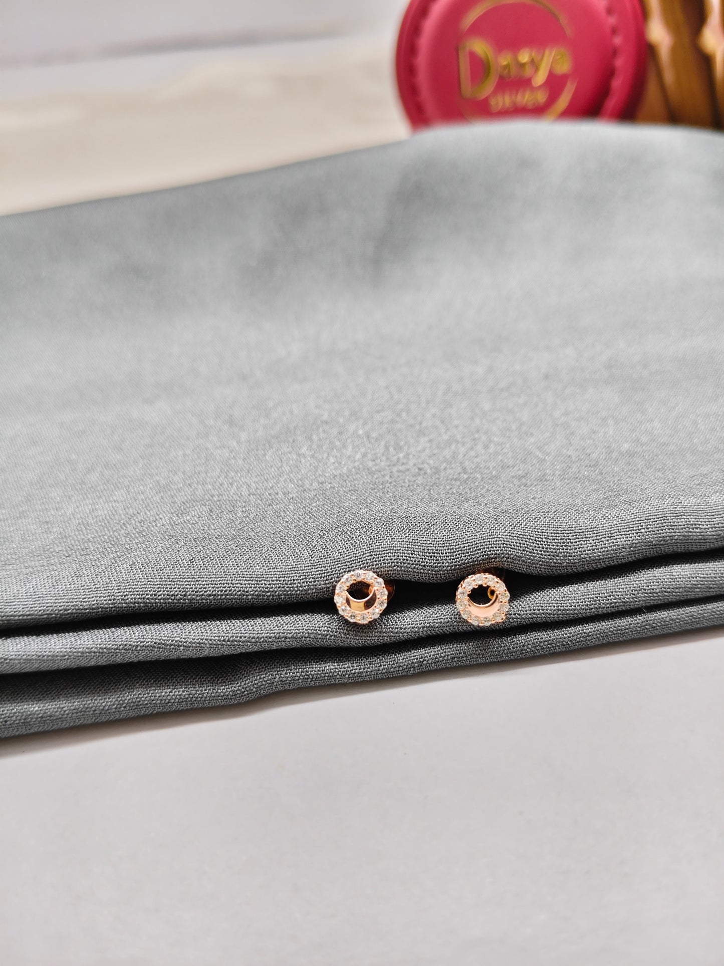 925 Silver Rose Gold Small Moon Earrings