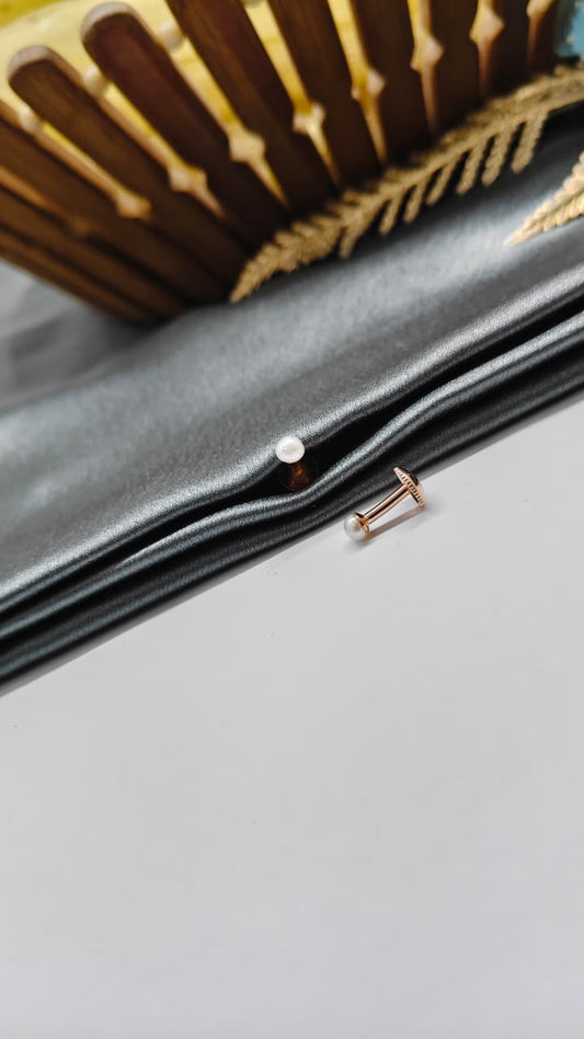 925 Silver Rose Gold Only Small Size Pearl Earrings