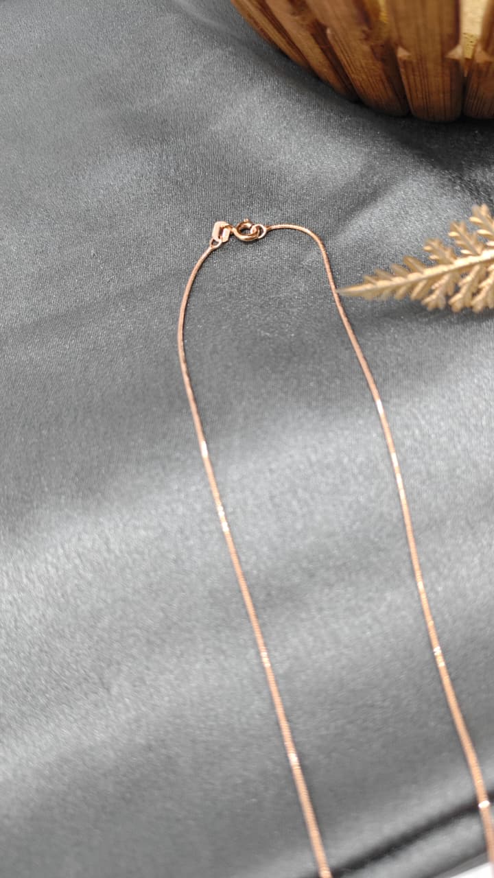 925 Silver Rose Gold Colour Pearl With White Stone Design Chain Pendant Set With Earrings