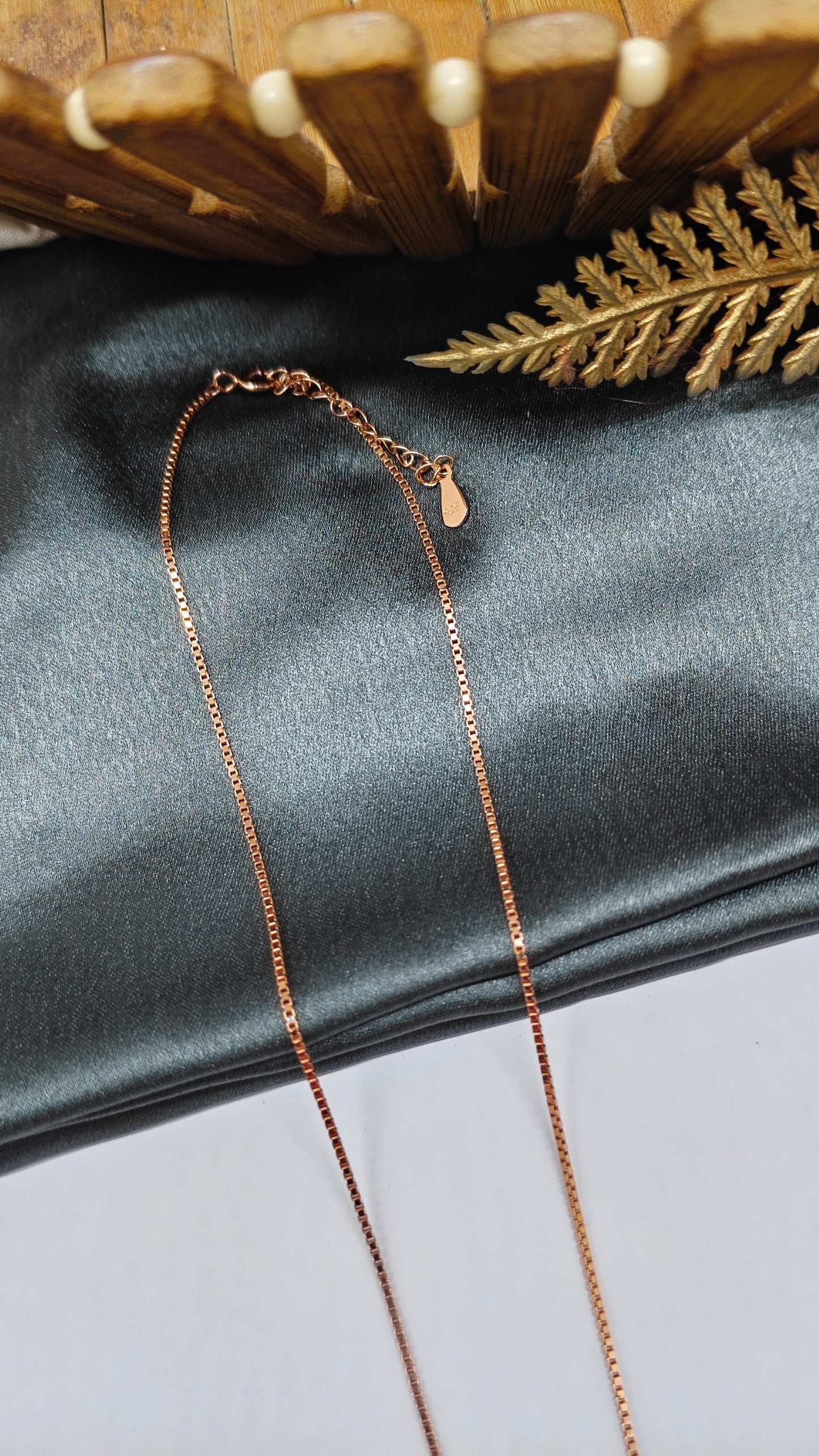 925 Silver Rose Gold Colour White Stone Swan Design Necklace Set