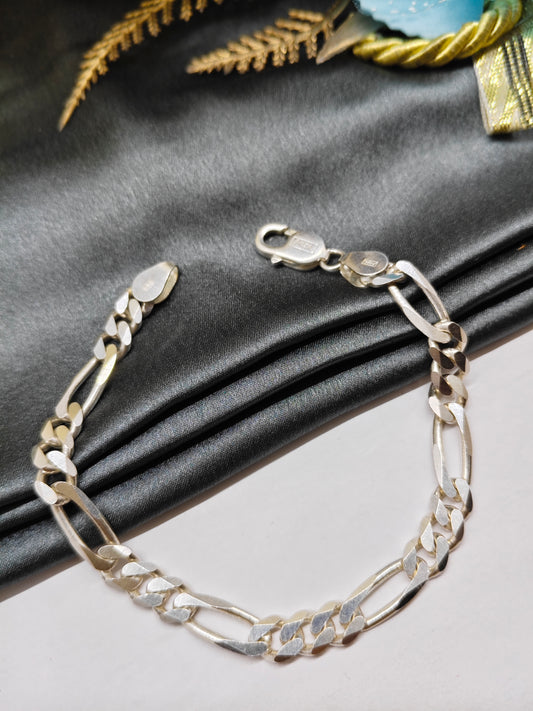 925 Silver Men's Full Silver Finish Design Bracelet