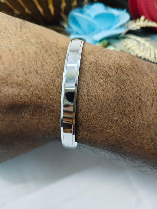 925 Silver Men's Full Silver Finish Design Kada