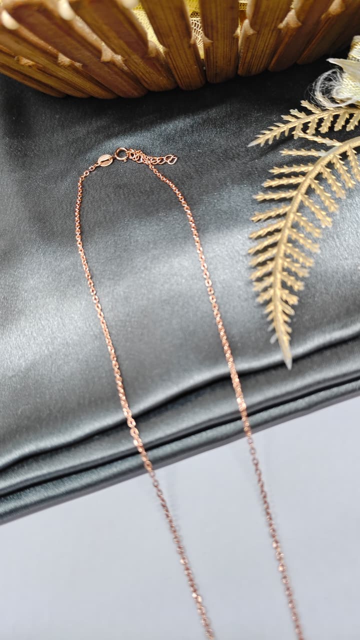 925 Silver Rose Gold Colour Love Inside Heart Design White Stone Chain Pendant