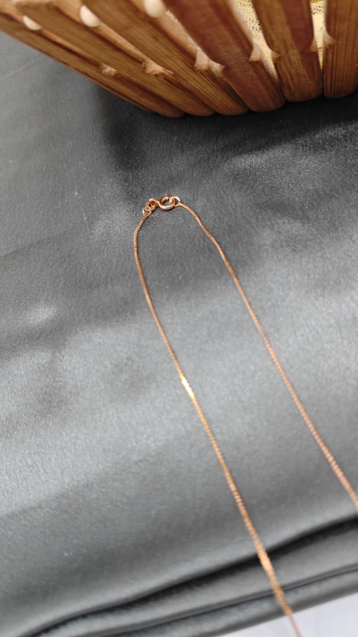 925 Silver Rose Gold Colour Round Ball Design Black Stone Chain Pendant