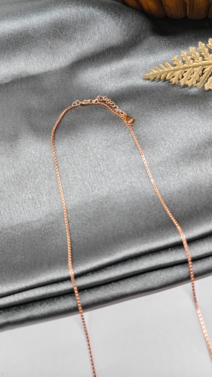 925 Silver Rose Gold Colour 5 Star Design Set With Earring