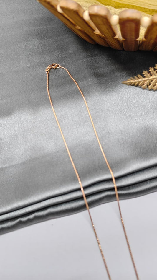 925 Silver Rose Gold Colour Pearl With White Stone Design Chain Pendant Set With Earrings