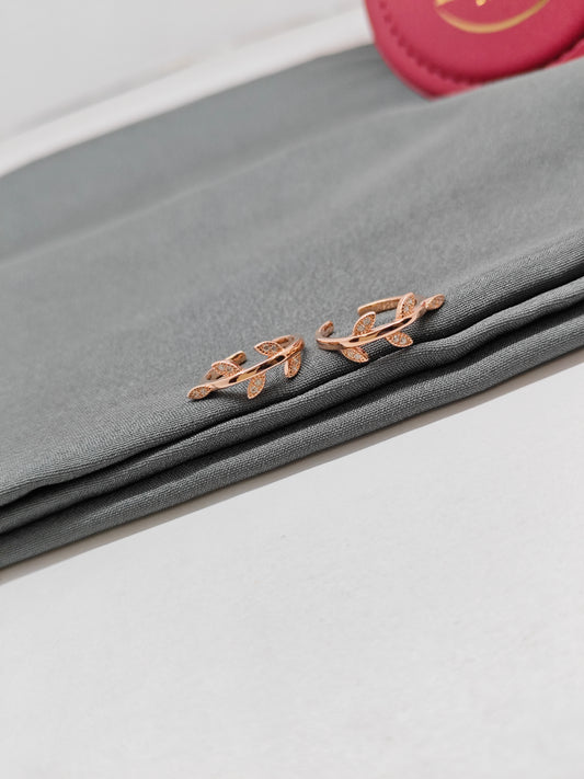 925 Silver Rose Gold Colour Single 5 Leaf Design Toe Rings