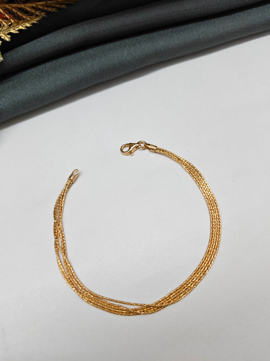 925 Silver Rose Gold Colour 5 Layer Bracelet