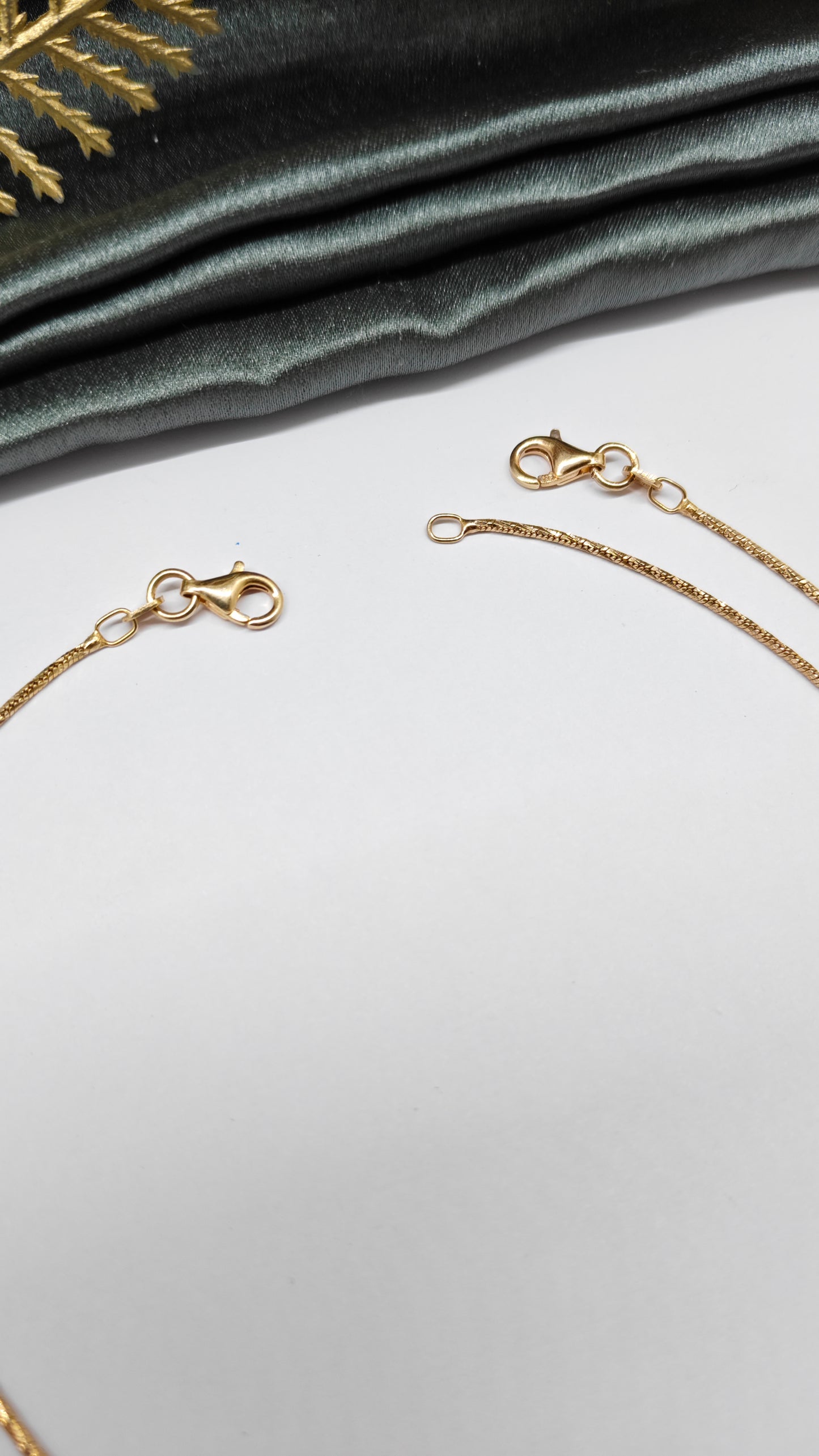 925 Silver Rose Colour Italian Rope Design Anklet Pair