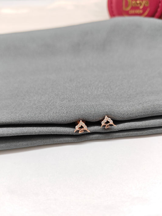 925 Silver Rose Gold Small Fish Earrings