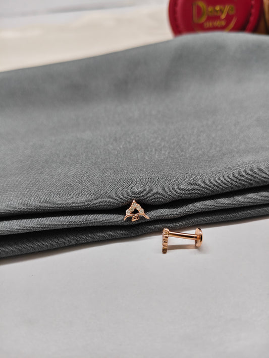 925 Silver Rose Gold Small Fish Earrings