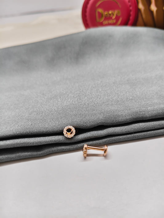 925 Silver Rose Gold Small Moon Earrings