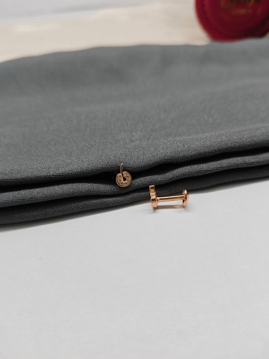 925 Silver Rose Gold Small Apple Design Earrings