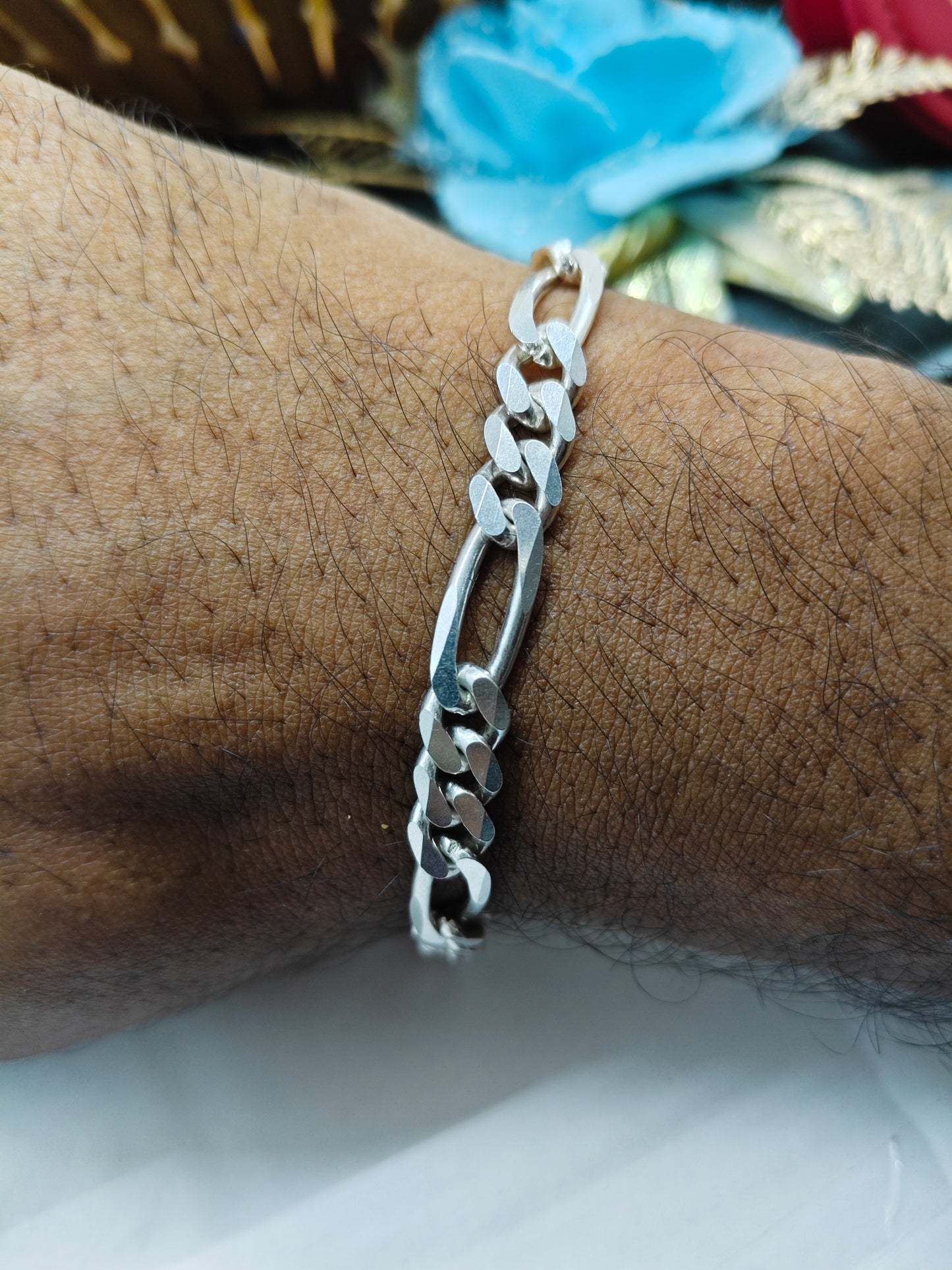 925 Silver Men's Full Silver Finish Design Bracelet