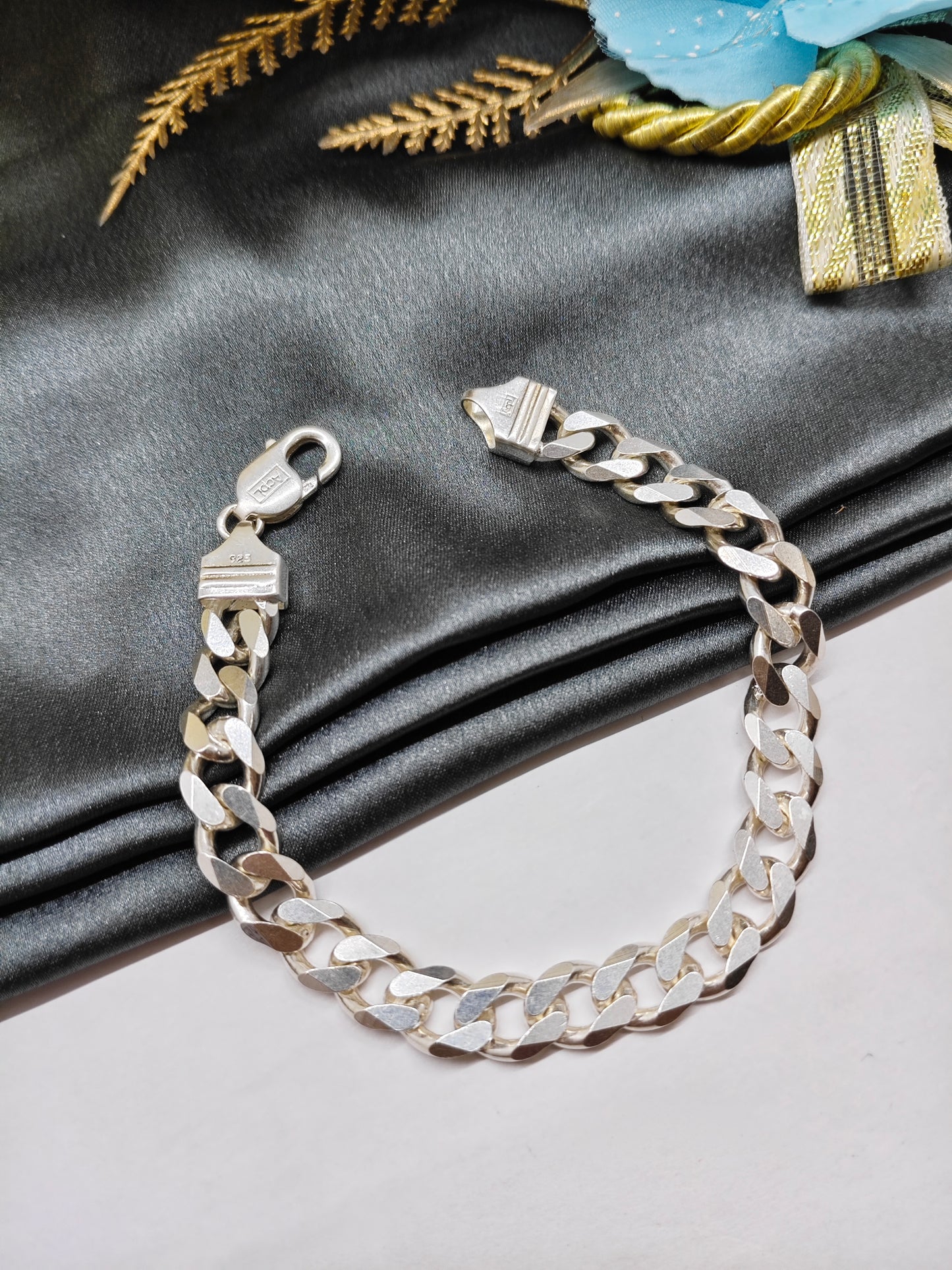 925 Silver Men's Full Silver Finish Design Bracelet