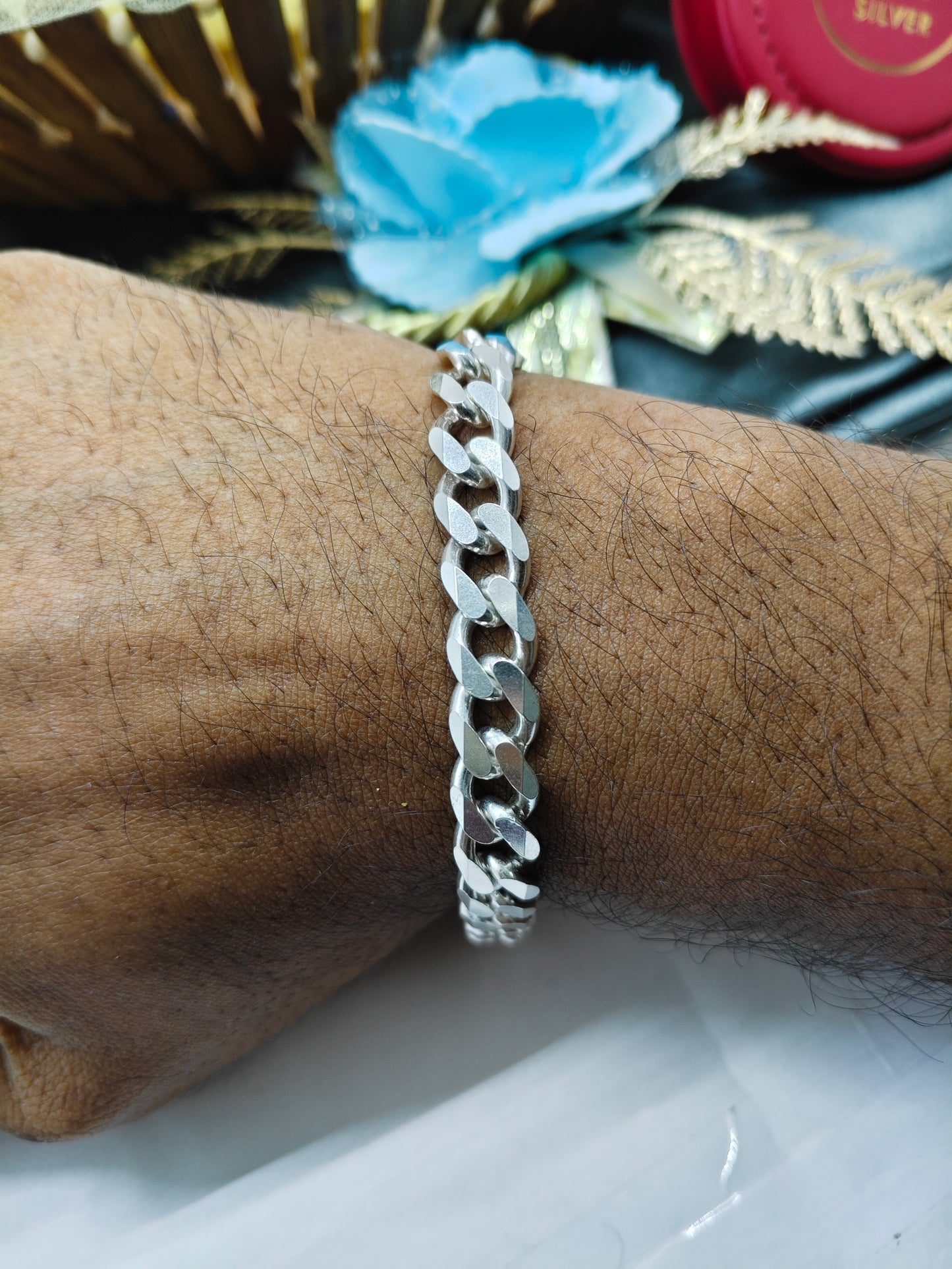 925 Silver Men's Full Silver Finish Design Bracelet