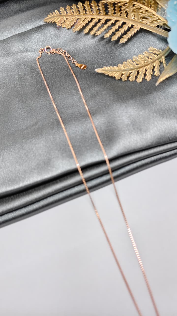 925 Silver Rose Gold Colour Swan Design White Stone Chain With Pendant