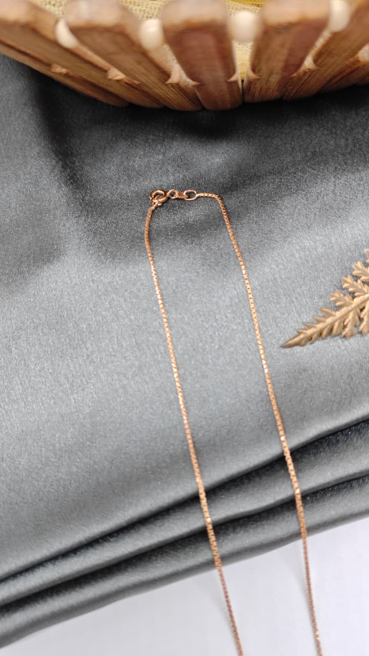 925 Silver Rose Gold Colour White Stone Design Chain Pendant Set With Earrings
