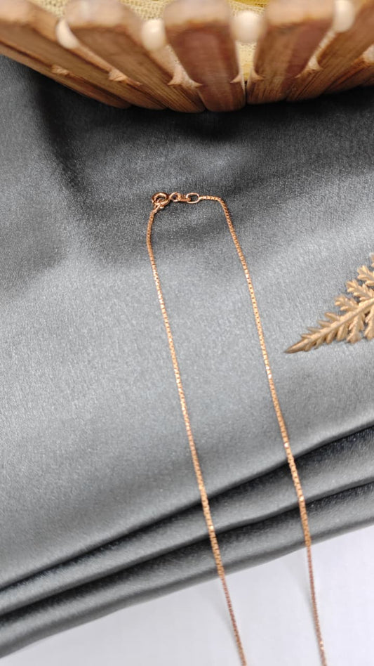 925 Silver Rose Gold Colour White Stone Design Chain Pendant Set With Earrings