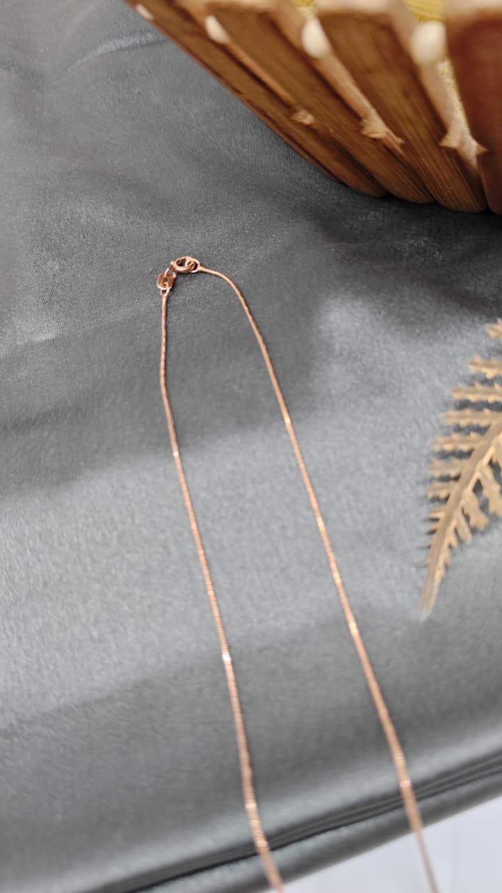 925 Silver Rose Gold Colour Multiple White Stone Design Chain Pendant Set With Earrings