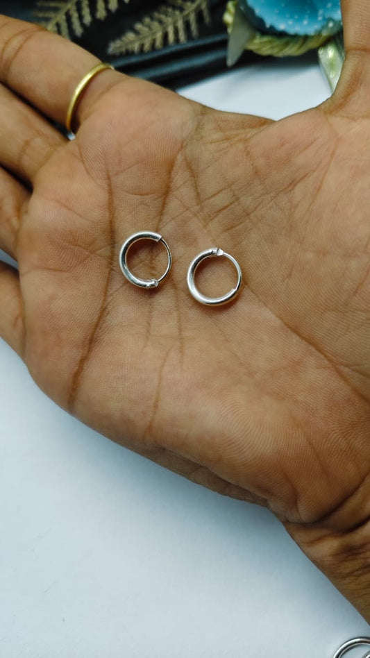 925 Silver Regular Colour Small Size Plain Design Balli / Earrings