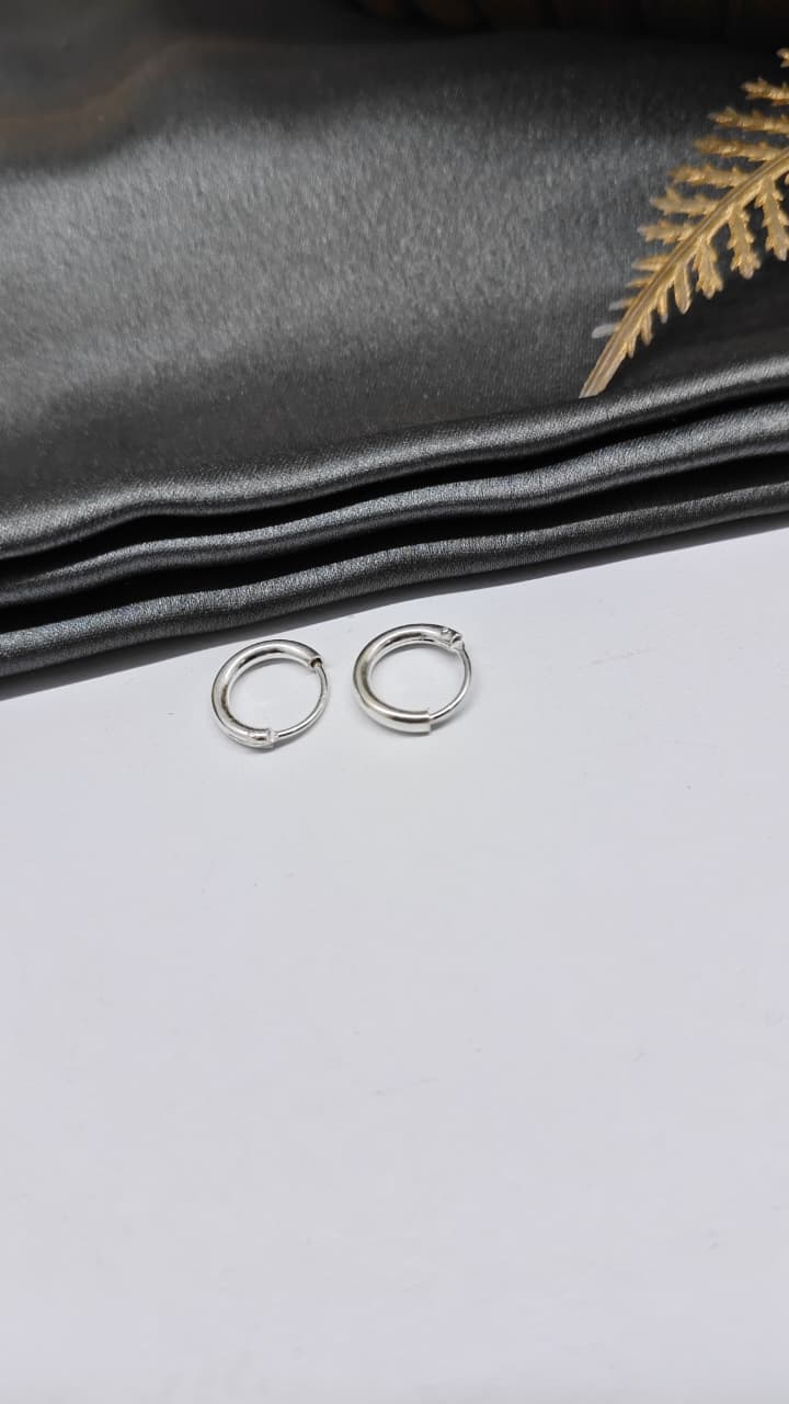 925 Silver Regular Colour Small Size Plain Design Balli / Earrings